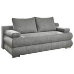 SCHLAFSOFA  mit Liegefunktion, Schlafen auf Sitzhöhe Webstoff Grau  - Edelstahlfarben/Grau, KONVENTIONELL, Textil/Metall (199/95/97cm) - Carryhome