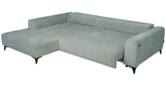 ECKSOFA  in Chenille Hellgrau  222/279 cm  - Hellgrau/Schwarz, KONVENTIONELL, Kunststoff/Textil (222/279cm) - Hom`in