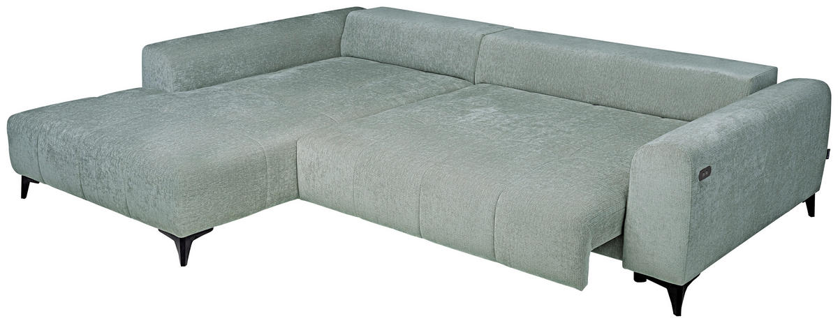 HÖRNSOFFA i chenille ljusgrå  - ljusgrå/svart, Klassisk, textil/plast (222/279cm) - MID.YOU