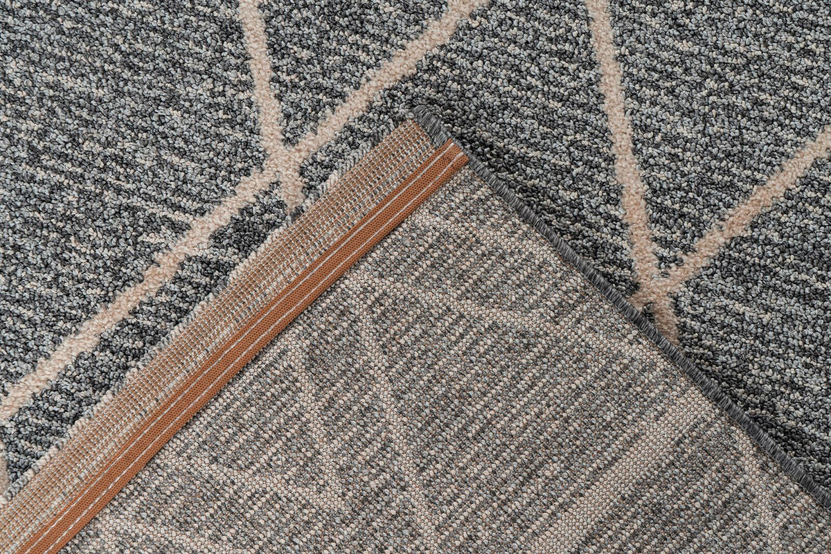TEPPICH 160/230 cm Rhombus 325 Grau / Beige Grau, Beige  - Beige/Grau, KONVENTIONELL, Textil (160/230cm)