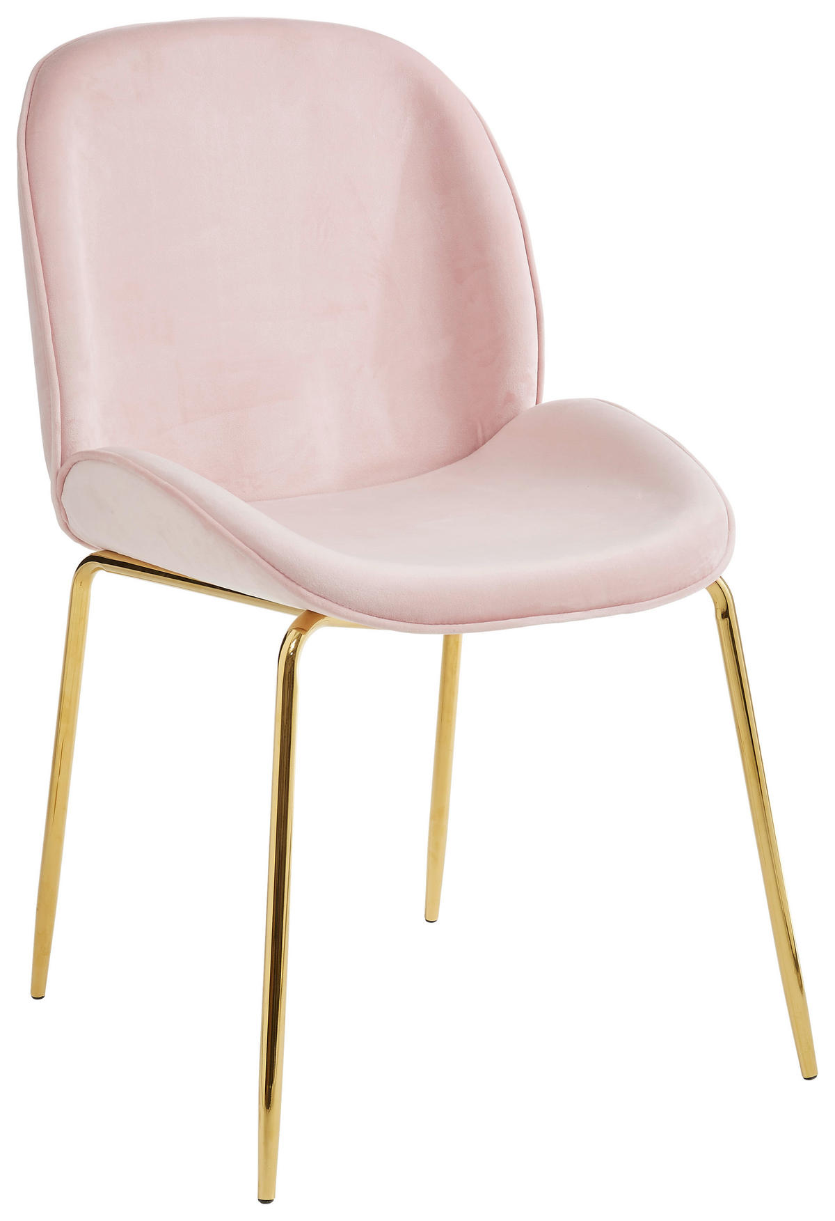 STOLICA  ružičasta, zlatne boje  tekstil, metal      - ružičasta/zlatne boje, Trend, tekstil/metal (46/86/60cm) - Livetastic