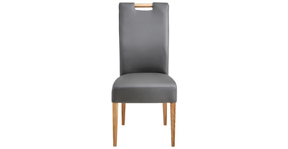 STUHL in Holz, Textil Grau, Eichefarben - Eichefarben/Grau, KONVENTIONELL, Holz/Textil (47/100/47cm) - Cantus