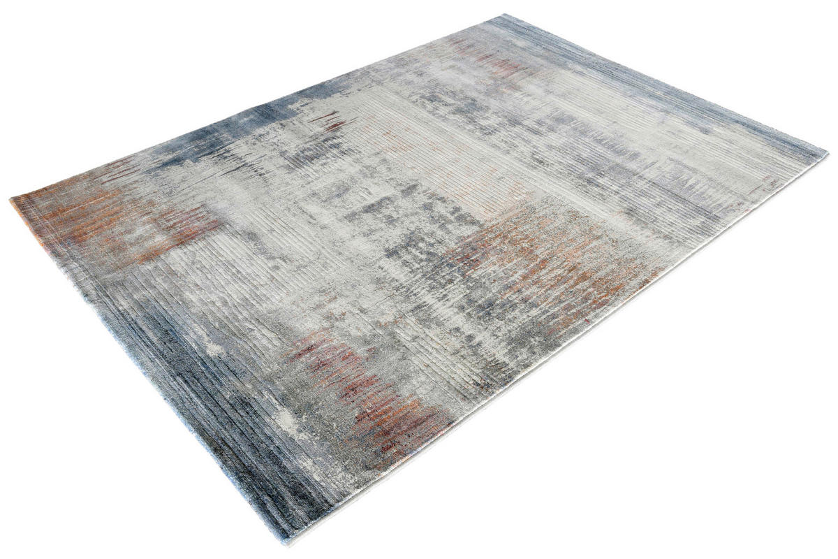 WEBTEPPICH 80/150 cm Catania Blau, Grau, Weiß rechteckig  - Blau/Weiß, Design, Textil (80/150cm) - Novel