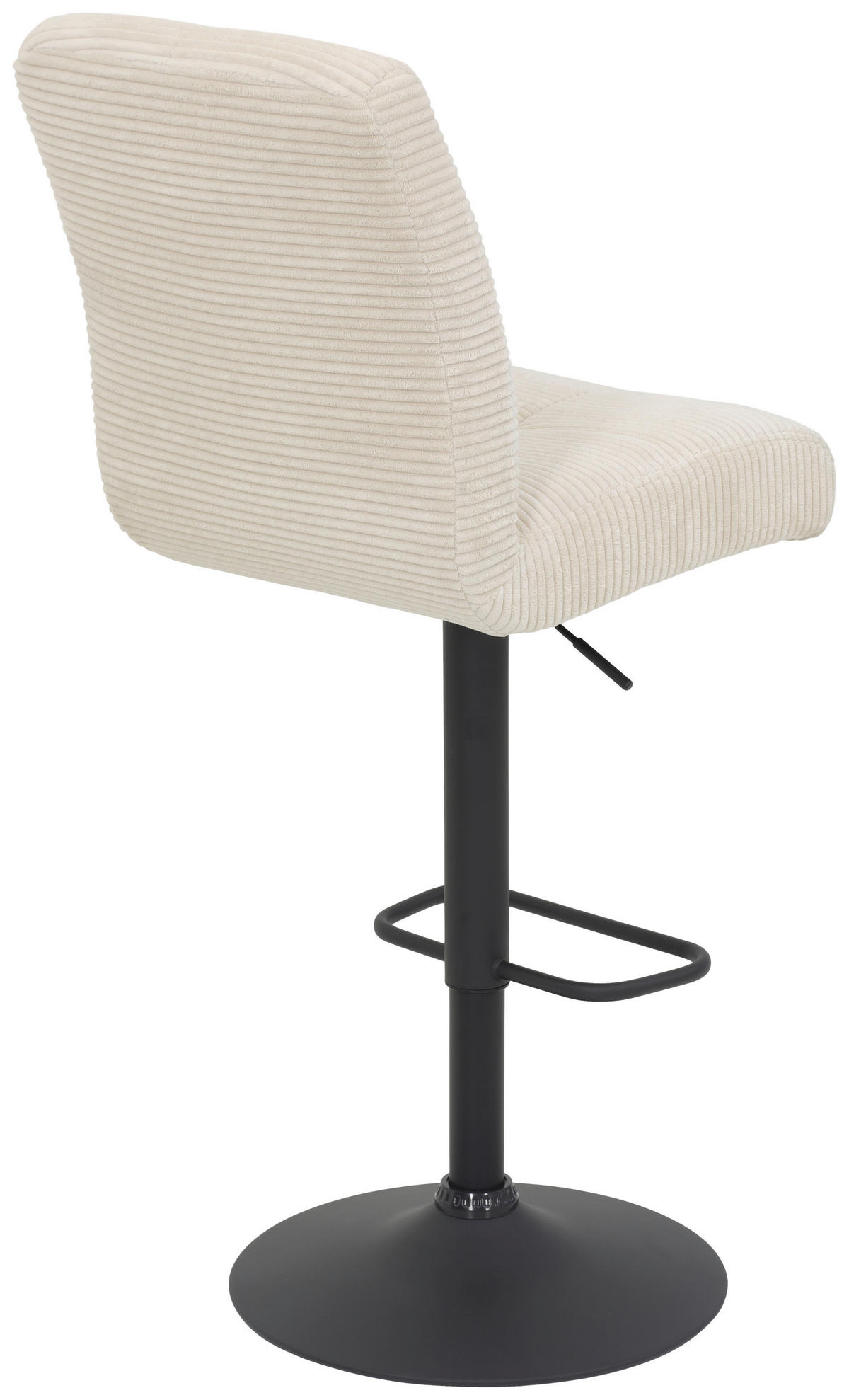 BARHOCKER in Metall, Textil Schwarz, Beige  - Beige/Schwarz, Design, Textil/Metall (44/102-124/57cm) - Boxxx