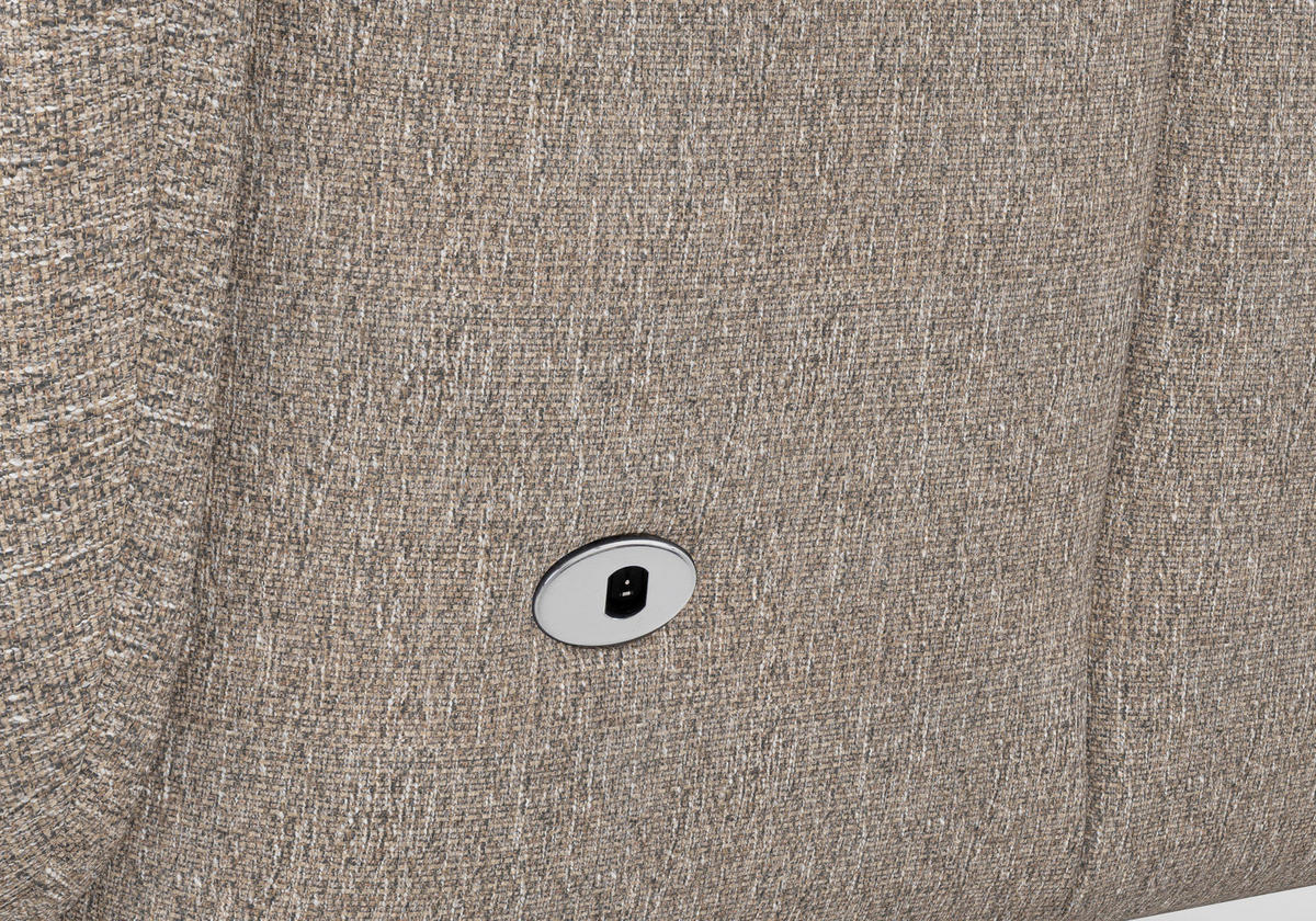 RELAXSESSEL Chenille Kopfteilverstellung, Rücken echt    - Schwarz/Cappuccino, MODERN, Textil/Metall (74/112/82cm) - Sit & More