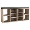 SKOBÄNK 104/50/30 cm  - Sonoma ek/antracit, Design, trämaterial/plast (104/50/30cm) - MID.YOU