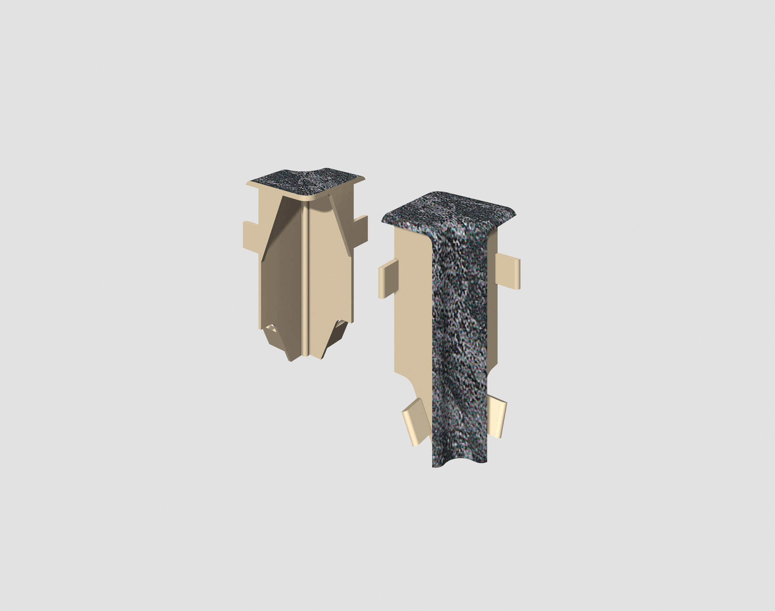 Egger Holzwerkstoffe Innenecke Schwarz 0.7x5.9x1.6 cm