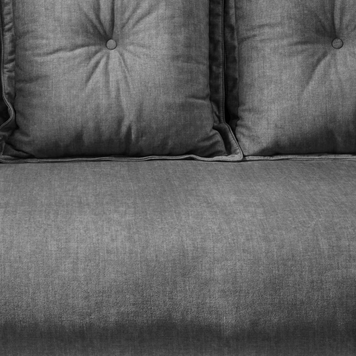 2,5-SITZER in Velours Grau  - Schwarz/Grau, Modern, Holz/Textil (196/94/103cm) - Livetastic