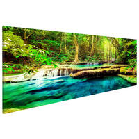 LEINWANDBILD Bäume 120/40 cm  - Grün, Basics, Textil (120/40cm) - artgeist