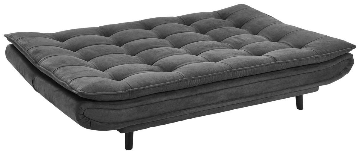 SCHLAFSOFA Mikrofaser Anthrazit  - Anthrazit/Schwarz, Design (194/100/90cm) - Ti'me