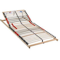 LATTENROST 90/190 cm Kopfteil verstellbar, Birke, Buche  - Naturfarben/Weiß, Basics, Holz/Kunststoff (90/190cm) - Visionight