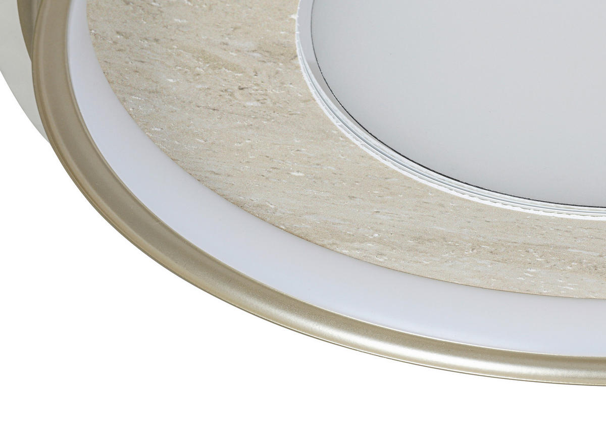 DECKENLEUCHTE 52/8 cm  - Chromfarben/Champagner, Trend, Kunststoff/Metall (52/8cm) - Collett's Monde