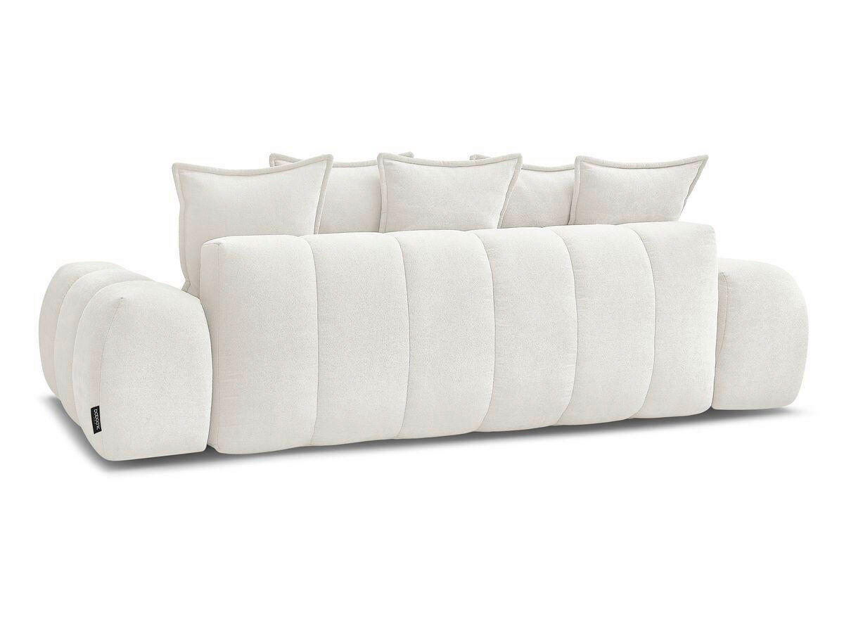 3-SITZER-SOFA EVEREST Struktur Weiß  - Schwarz/Weiß, MODERN, Kunststoff/Textil (278/90/115cm)