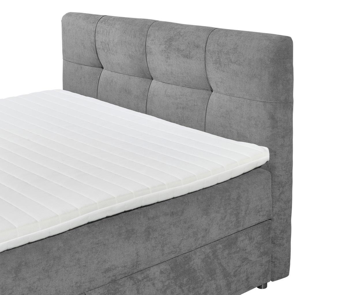 BOXBETT 180/200 cm  in Dunkelgrau  - Dunkelgrau, Modern, Holzwerkstoff/Kunststoff (180/200cm) - MID.YOU