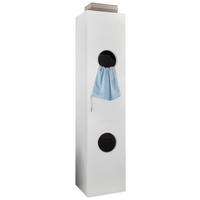 OMARICA ZA PERILO - bela/barve aluminija, Konvencionalno, umetna masa/leseni material (40/185/40cm) - Xora