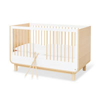 GITTERBETT PINOLINO ROUND    - Ahornfarben/Weiß, Design, Holzwerkstoff (145/90/75cm) - Pinolino