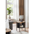 BEISTELLTISCH 44/44/44 cm Naturfarben, Schwarz rund  - Schwarz/Naturfarben, Trend, Holzwerkstoff/Metall (44/44/44cm) - Xora