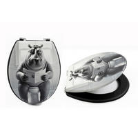 Colac Pentru Wc  - negru/gri, Basics, plastic (45/36/5cm)