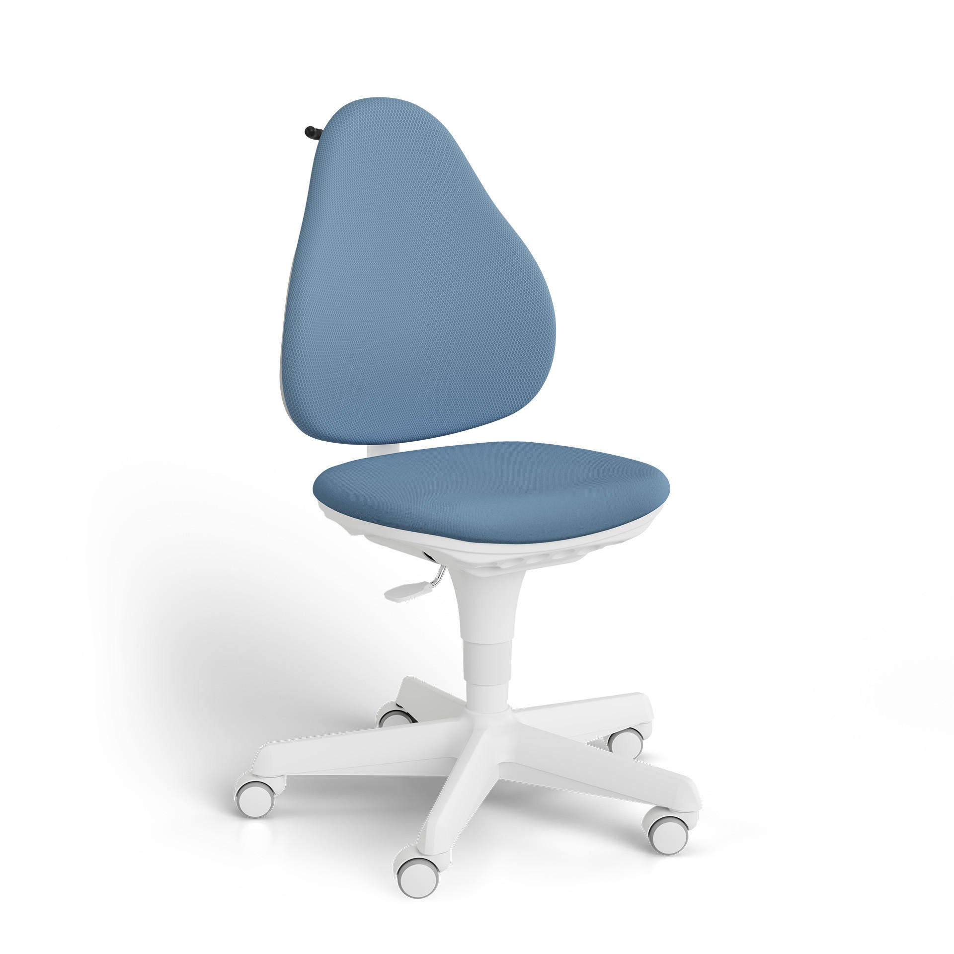 JUGENDDREHSTUHL Webstoff Hellblau, Weiß  - Weiß/Hellblau, KONVENTIONELL, Kunststoff/Textil (58/97/54cm) - Paidi