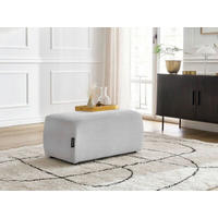 HOCKER ATILLA Cord Hellgrau  - Hellgrau/Schwarz, MODERN, Kunststoff/Textil (92/44/48cm)