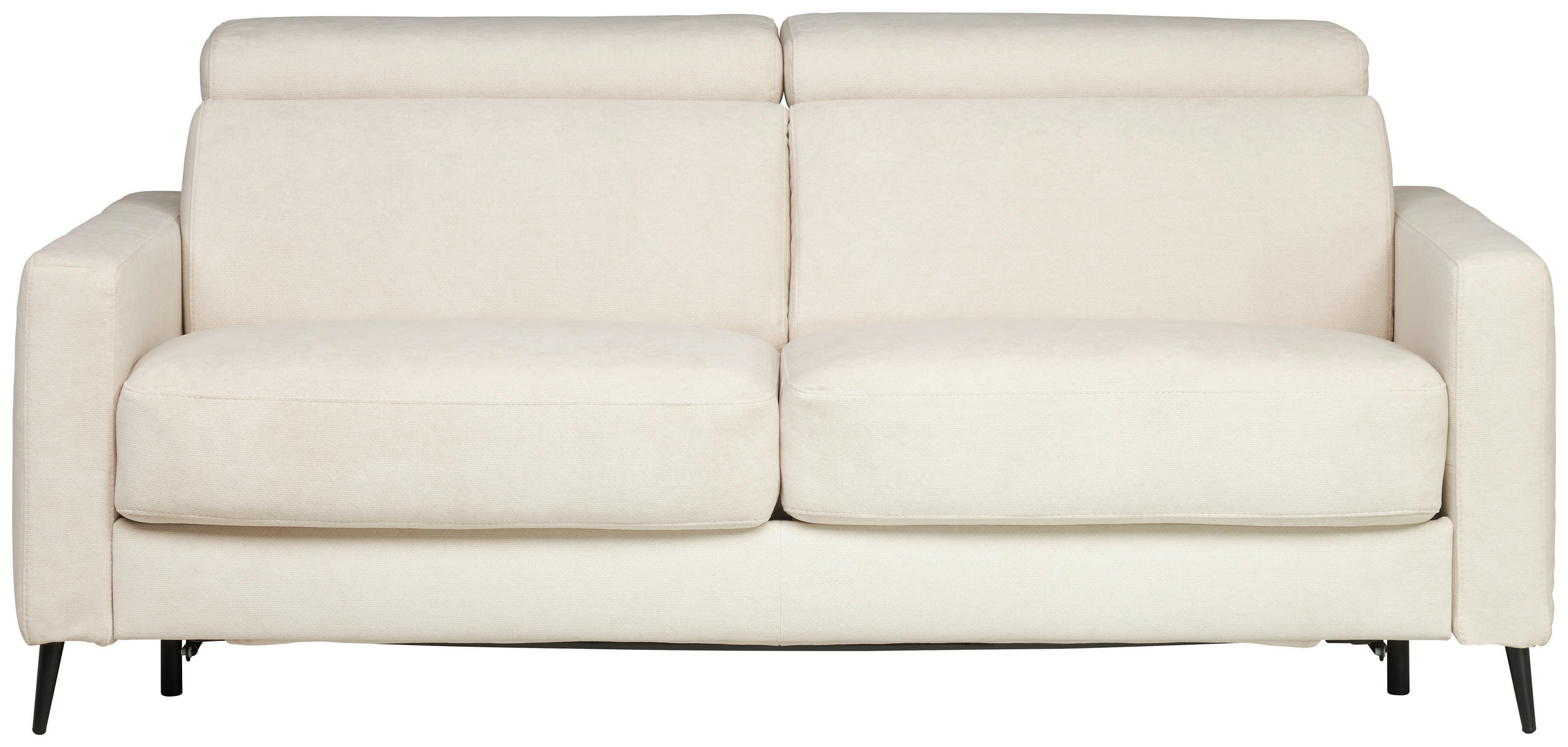 SCHLAFSOFA MIT TEMPUR MATRATZE Velours Beige  - Beige/Schwarz, Design, Textil/Metall (200/85-99/104cm) - Novel