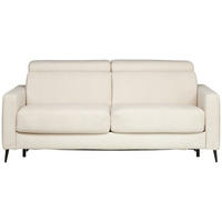SCHLAFSOFA MIT TEMPUR MATRATZE Velours Beige  - Beige/Schwarz, Design, Textil/Metall (200/85-99/104cm) - Novel