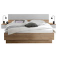 SCHLAFZIMMER 180/200 cm  in Weiß, Eichefarben  - Eichefarben/Weiß, KONVENTIONELL, Holzwerkstoff (180/200cm) - Carryhome