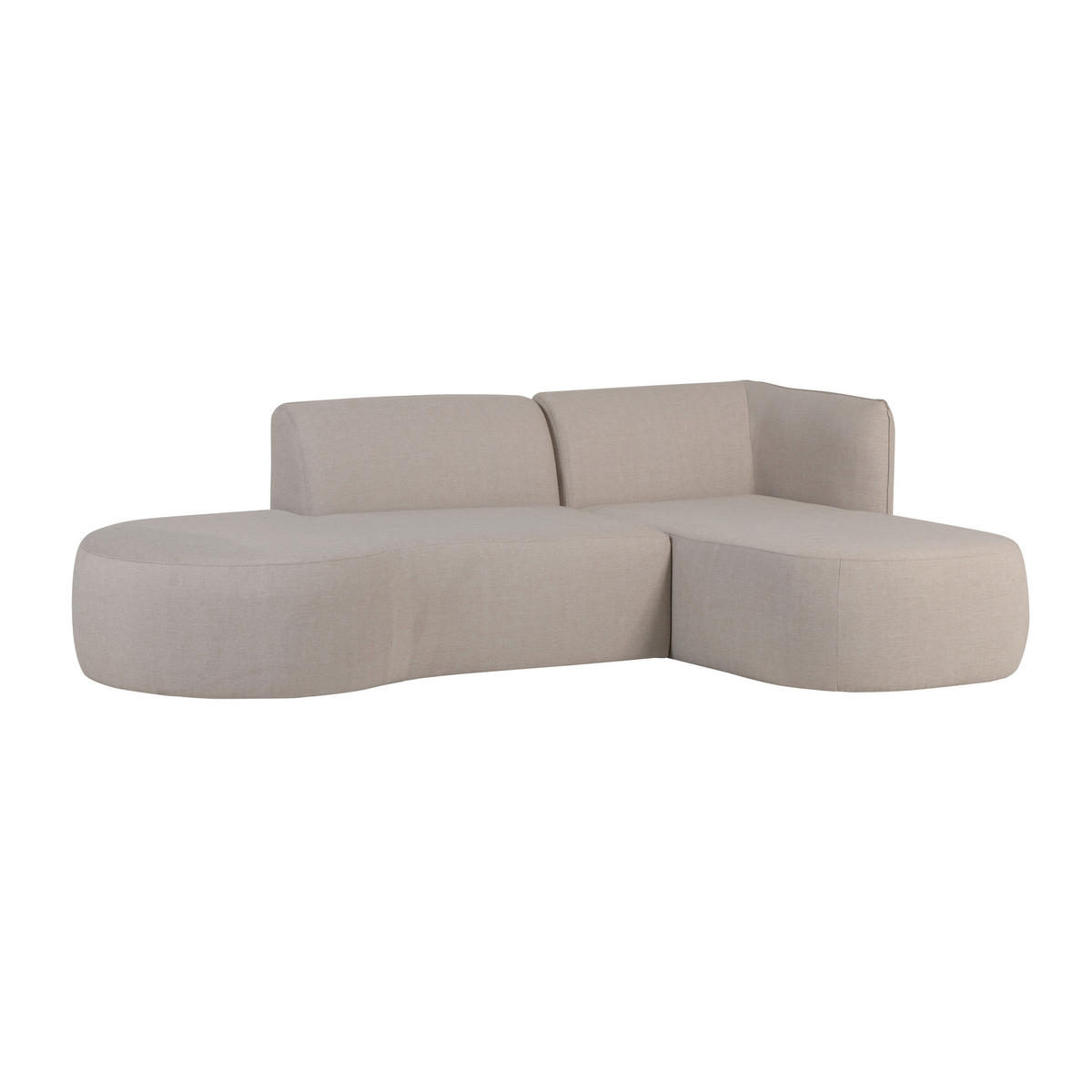 LOUNGEGARNITUR  258/168 cm  Aluminium  - Naturfarben, MODERN, Textil/Metall (258/168cm) - Livetastic