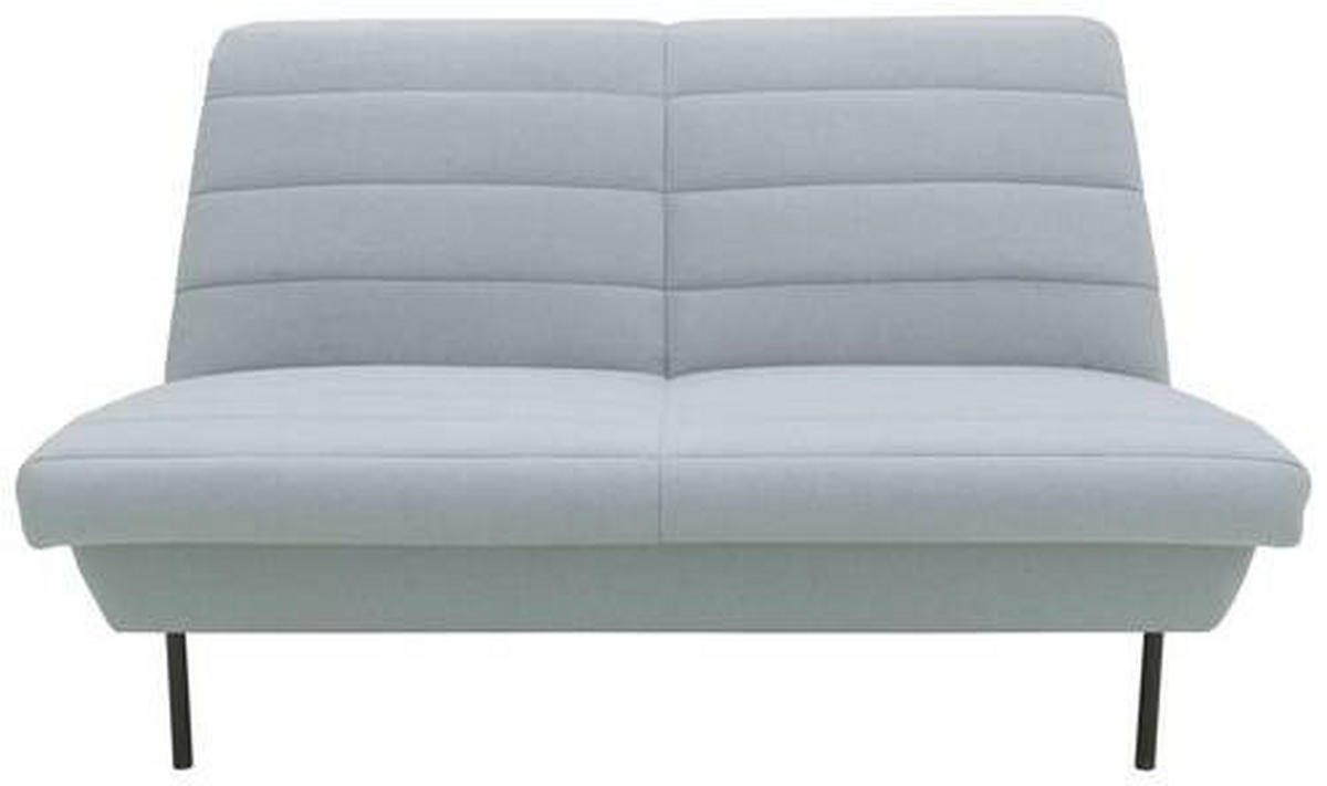 2-SITZER-SOFA in Hellblau  - Schwarz/Hellblau, Design, Textil/Metall (145/92/103cm) - LOOKS by W.Joop
