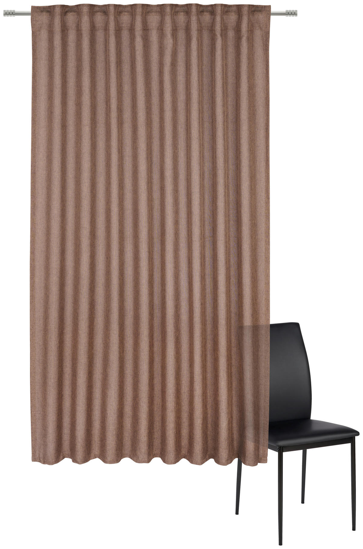 HOTOVÝ ZÁVĚS, 135/175 cm - hnědá, Basics, textil (135/175cm) - Boxxx