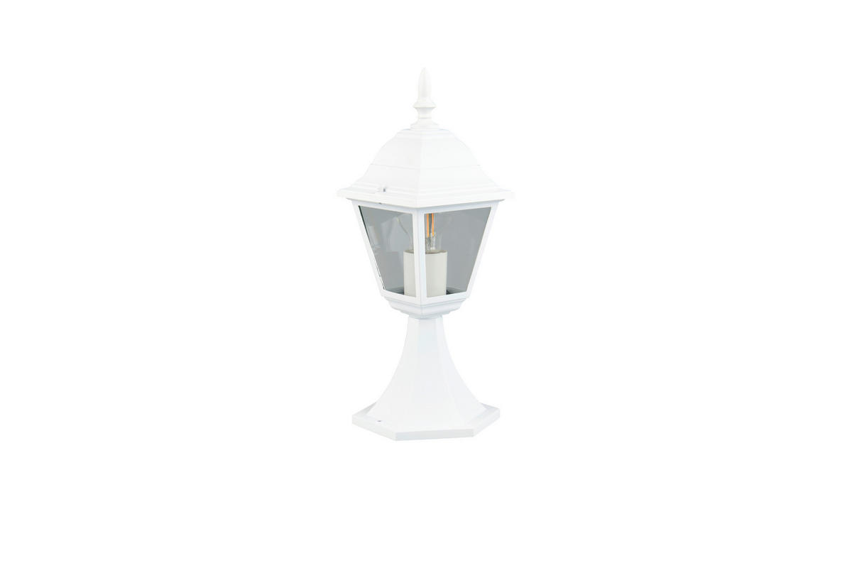 WEGELEUCHTE Livenza 17/39.5/17 cm  - Klar/Weiß, Design, Glas/Metall (17/39.5/17cm) - Trio Leuchten