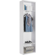ŠATNA - bílá, Design, kompozitní dřevo (62/213/30cm) - Hom`in