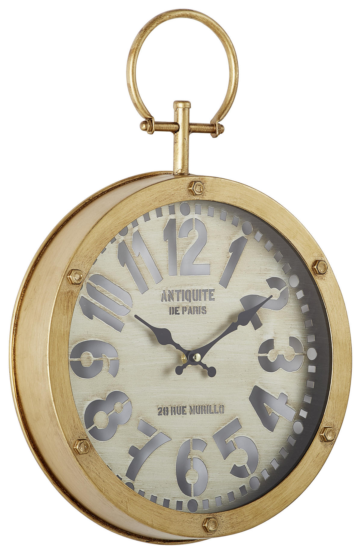WANDUHR  Silberfarben, Goldfarben 30 cm  - Silberfarben/Goldfarben, LIFESTYLE, Glas/Metall (30cm) - Landscape
