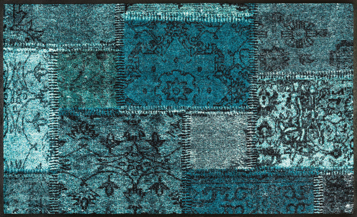 COVORAȘ DE INTRARE 75/120 cm  - turcoaz, Konventionell, plastic/textil (75/120cm) - wash+dry