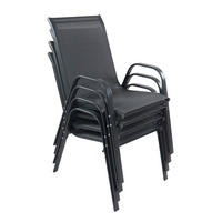 GARTENSTUHL-SET Anthrazit  - Anthrazit, MODERN, Kunststoff/Metall (56/89/73cm) - MID.YOU