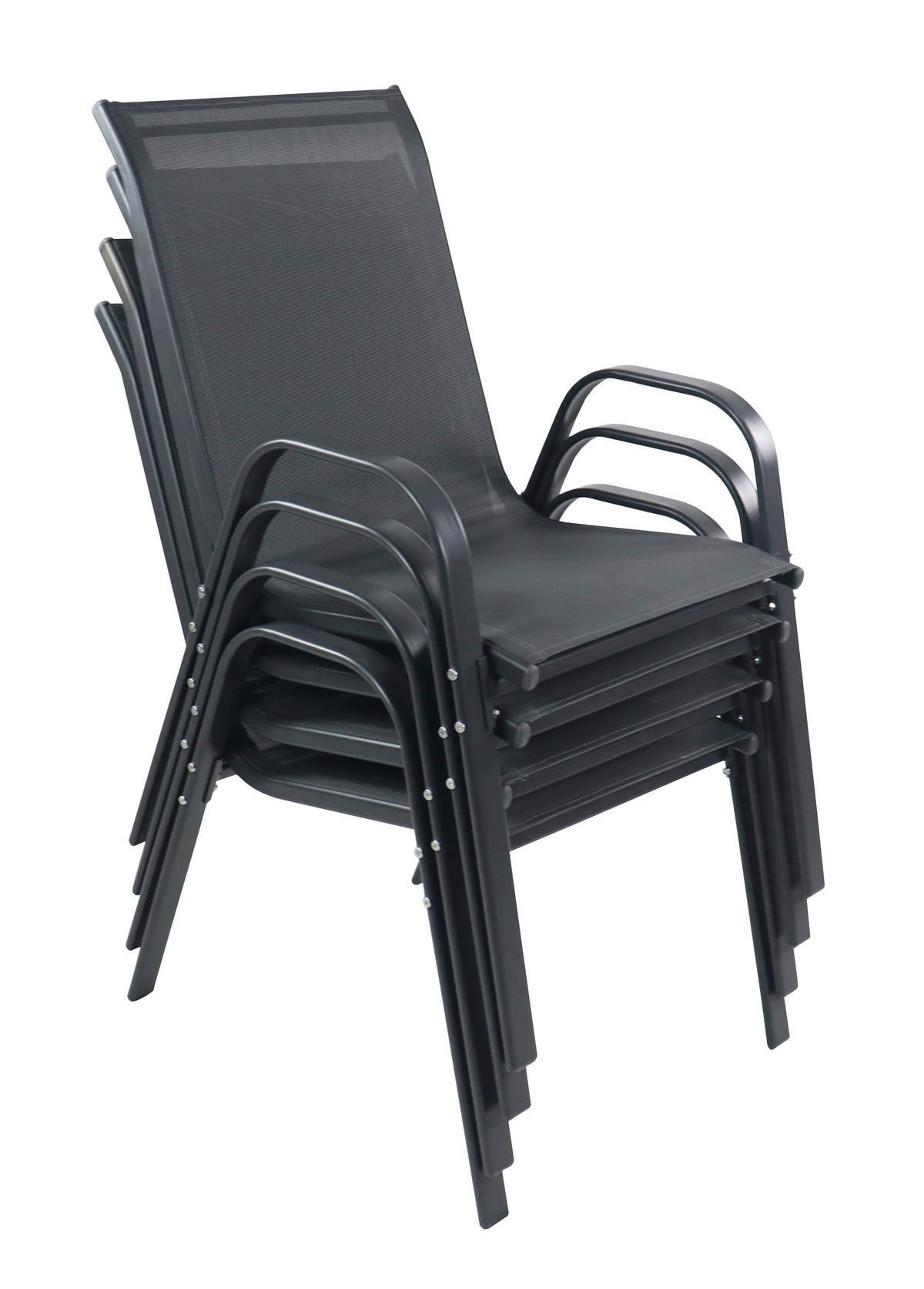 GARTENSTUHL-SET Anthrazit  - Anthrazit, MODERN, Kunststoff/Metall (56/89/73cm) - MID.YOU