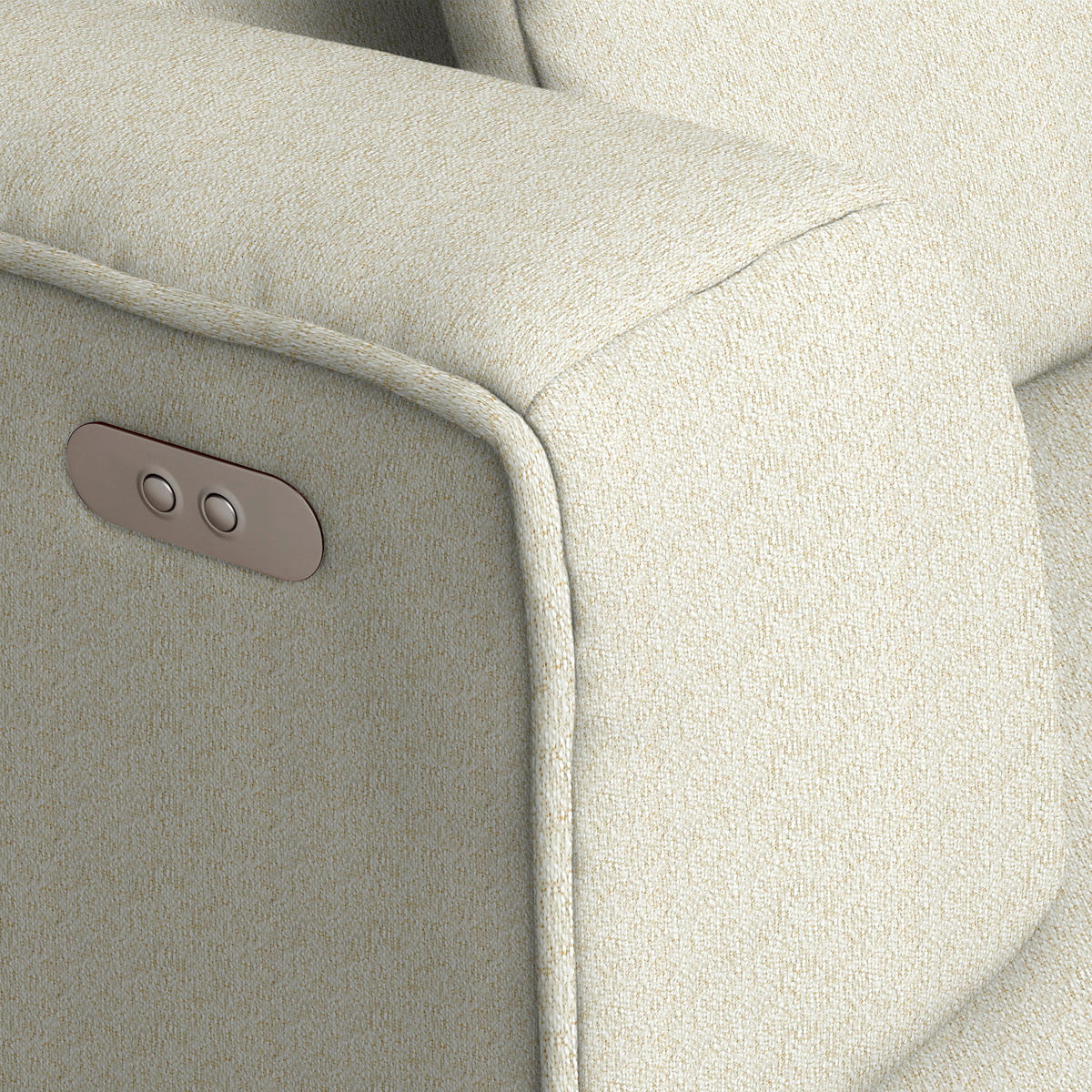 ECKSOFA Webstoff Creme  - Creme/Schwarz, Design, Kunststoff/Textil (188/288cm) - Welnova