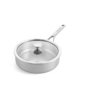 SCHMORPFANNE Multi-Ply Stainless Steel 24 cm  - Edelstahlfarben, Basics, Glas/Metall (24cm) - Kitchenaid