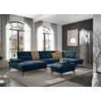 WOHNLANDSCHAFT in Webstoff Blau  - Blau/Schwarz, Design, Textil/Metall (157/354/208cm) - Dieter Knoll