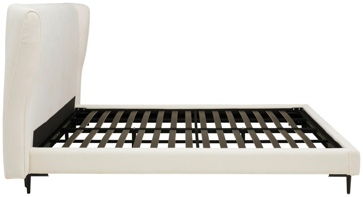 TAPECIRANI KREVET   180/200 cm   bijela  - bijela/crna, Moderno, drvo/metal (180/200cm) - Livetastic