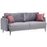 SOFA in Textil Grau - Schwarz/Rosa, MODERN, Textil/Metall (200/72/85/88cm) - Carryhome SOFA in Textil Grau - Schwarz/Rosa, MODERN, Textil/Metall (200/72/85/88cm) - Carryhome
