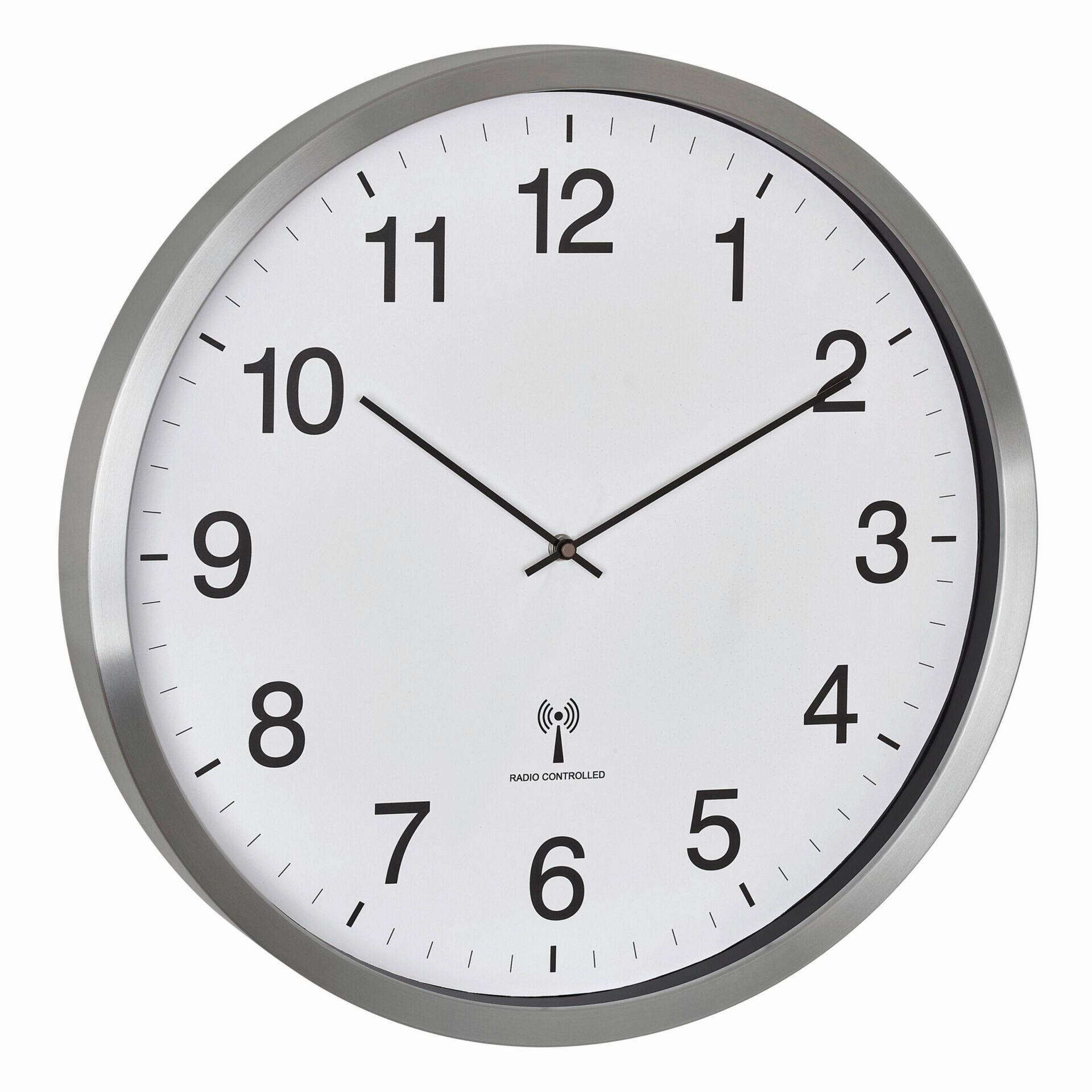 WANDUHR 50,8/6,5/50,8 cm   - Alufarben/Weiß, Basics, Metall (50,8/6,5/50,8cm)