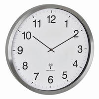 WANDUHR  Weiß, Alufarben  - Alufarben/Weiß, Basics, Metall (50,8/6,5/50,8cm)