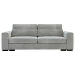 SCHLAFSOFA in Flachgewebe Grau  - Schwarz/Grau, KONVENTIONELL, Kunststoff/Textil (236/78/114cm) - Carryhome