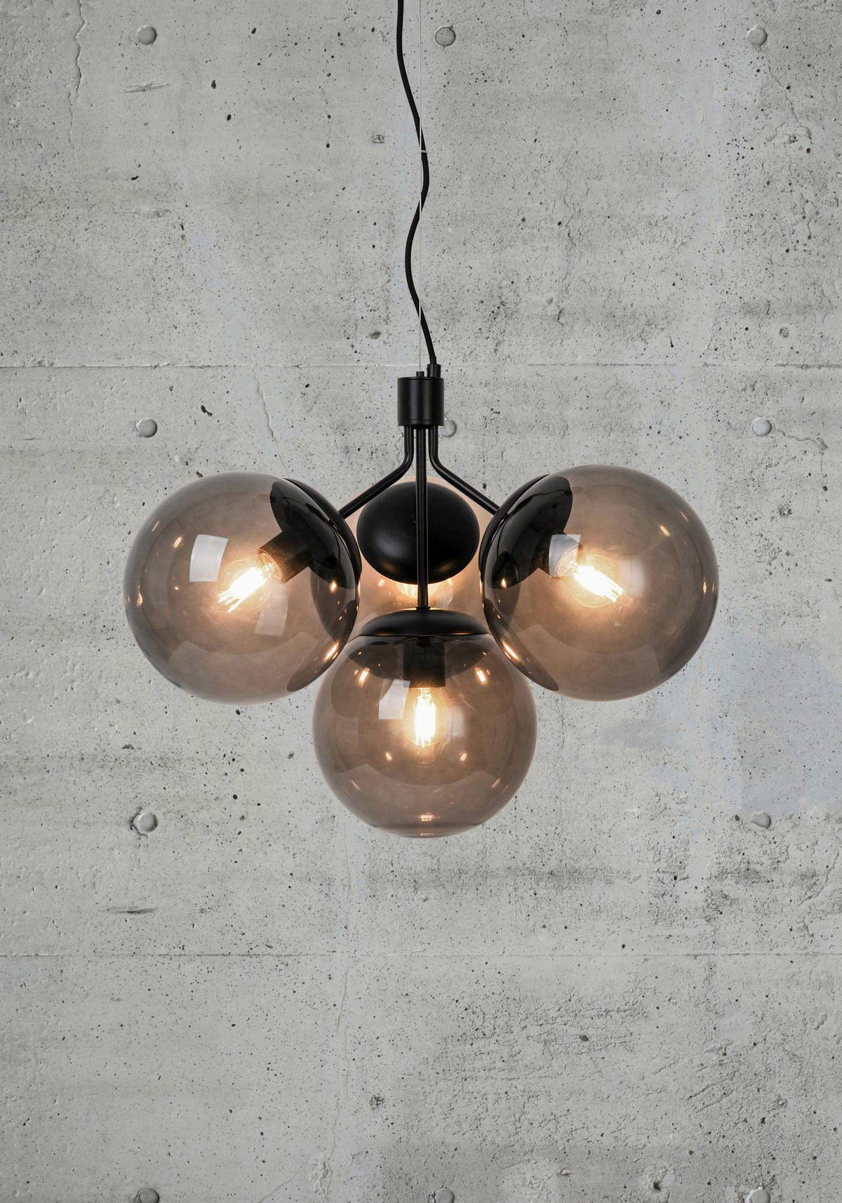 HÄNGELEUCHTE 41/54 cm  - Schwarz, KONVENTIONELL, Glas/Metall (41/54cm) - Nordlux