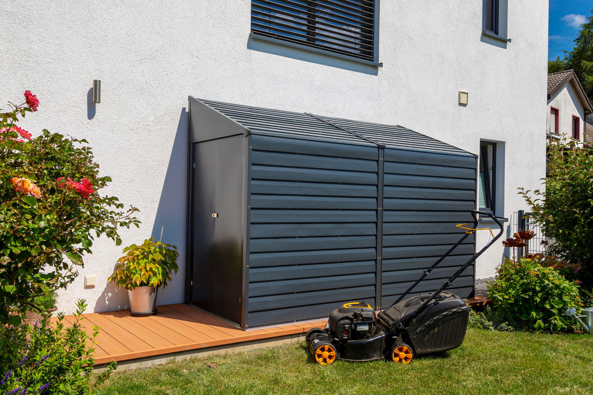 GERÄTEHAUS 295/208/124 cm  - Grau, Basics (295/208/124cm) - Ambia Garden