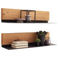 WANDBOARDSET  90/20/22 cm  - Wildeiche, Natur, Holz/Metall (90/20/22cm) - Linea Natura