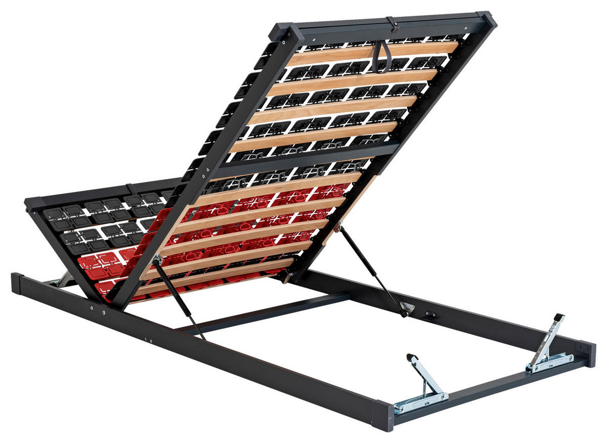 LATTENROST 90/200 cm  - Naturfarben/Grau, Basics, Holz/Kunststoff (90/200cm) - Hukla