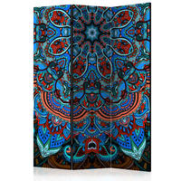 SKÄRMVÄGG  i trä, textil  multicolor  - multicolor, Basics, trä/textil (135/172/3cm) - artgeist