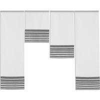 KURZGARDINENSET   120/100 cm   - Anthrazit/Weiß, Basics, Textil (120/100cm)